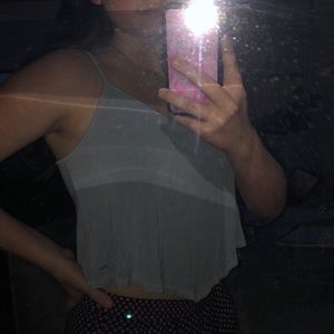 Soft and Sexy American Eagle Blue Flowy Tank Top